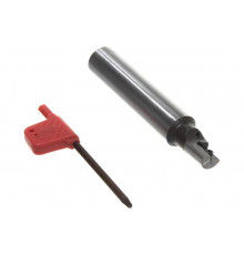 Фреза концевая AE390-R012.11.01.d16.C (12 мм; Z1; цилиндрический хвостовик 16 мм; СОЖ) с механическим креплением 4-гранная пластина APKT 11T3 Русский Инструмент ri.193.135