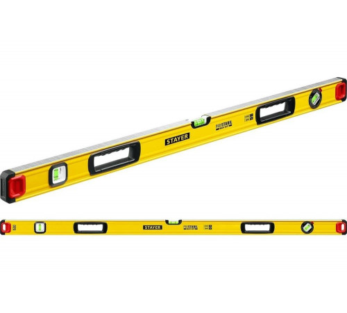 STAYER 1500 мм, 3 глазка, точность 0.5 мм/м, уровень строительный фрезерованный PRO STABIL 3471-150_z02