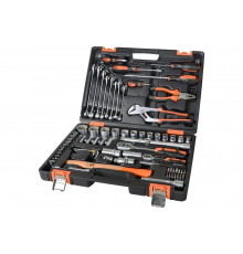 Набор инструментов 1/2, 1/4 дюйма CrV, пластиковый кейс 76 предметов Вихрь 73/6/7/4