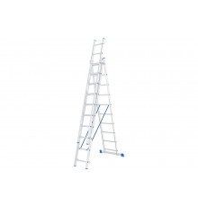 Алюминиевая трехсекционная лестница СИБРТЕХ 3х10 ступеней 97820