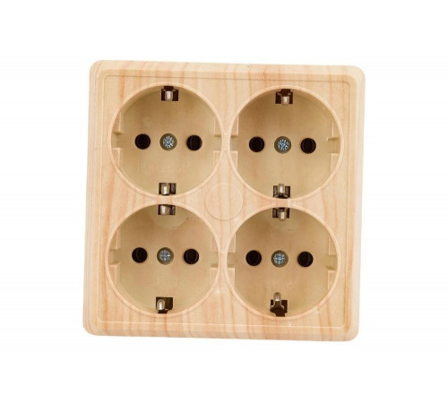 Четырехместная розетка IEK РС24-3-ОС ОКТАВА