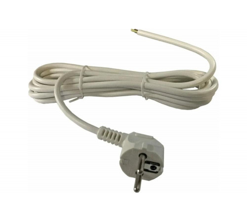 Сетевой шнур RUCELF ПВС-ВП 3*0,75 S22 белый 1,5 м КА-00007003