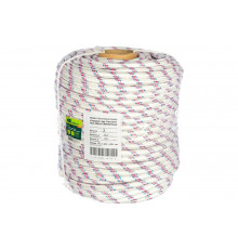 Плетеный 24-прядный полипропиленовый фал с сердечником 12мм, бухта 100м, 1000кгс СИБРТЕХ Россия 93968