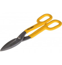 Ножницы по металлу TOLSEN прямые, с желтой рукояткой 250 мм 30036