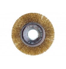 Щетка плоская (100х22.2 мм; латунированная волнистая 0.35 мм) для УШМ Elitech 1820.074600