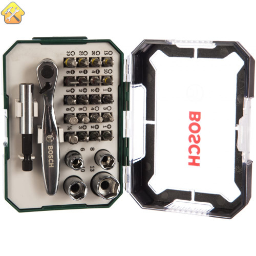 Насадки для винтоверта 26pc Bosch mini ratc