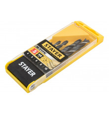 Набор сверл спиральных по дереву M-type Profesional (5 шт; 4-10 мм; HCS; М-образная заточка) Stayer 2942-H5_z02