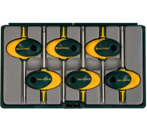 Набор ключей мини TORX EXPERT для точных работ Т6 - Т20 KRAFTOOL 27440-H6
