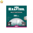 Диск пильный по алюминию KRAFTOOL Multi material 200x30 мм, 60Т 36953-200-30