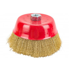 Щетка чашечная (150 мм; М14; латунированная волнистая 0.35 мм) для УШМ Elitech 1820.074200