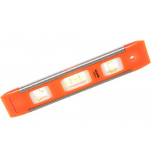 Пластиковый магнитный уровень HARDEN Торпедо, 3 глазка, 228 мм. 580521