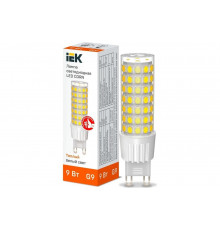 Светодиодная лампа IEK corn капсула 9вт 230в 3000к керамика g9 LLE-CORN-9-230-30-G9