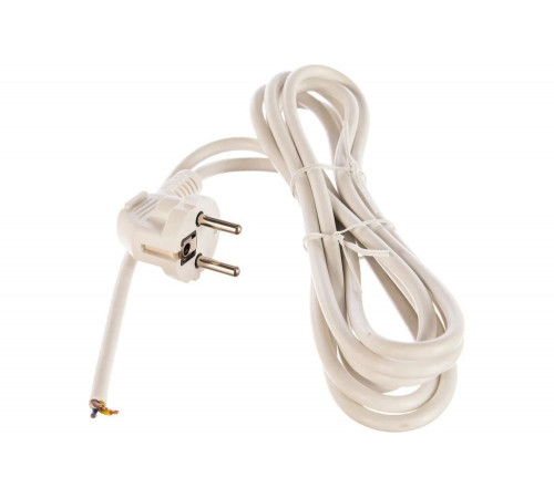 Сетевой шнур RUCELF ПВС-ВП 3х1,0 S22 белый 3 м 00-00003063