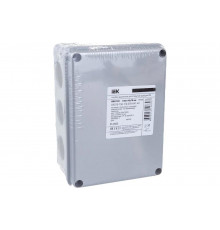 Распаечная коробка IEK открытой проводки, 150x110x70, IP44, KM41241, 10 кабель вводов,  ИЭК UKO10-150-110-070-K41-44