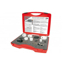 Набор коронок Bi-Metall HSSE-Co8 (6 шт; 22-68 мм; 2 адаптера) RUKO 126302