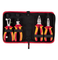Набор диэлектрических пассатижей и бокорезов TOLSEN 4 предмета, в футляре на молнии TTV83204