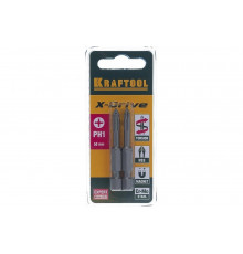 Биты "EXPERT" (E 1/4"; PH 1; 50 мм; 2 шт.) KRAFTOOL 26121-1-50-2