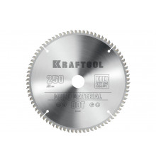 Диск пильный по алюминию Multi material 250x30 мм, 80Т KRAFTOOL 36953-250-30