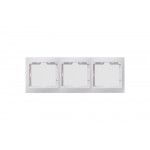 Горизонтальная 3местная рамка IEK КВАРТА белый EMK30-K01-DM