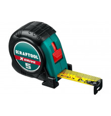 Рулетка  KRAFTOOL X-Drive 5м/25мм с ударостойким обрезиненным корпусом 34122-05-25_z02