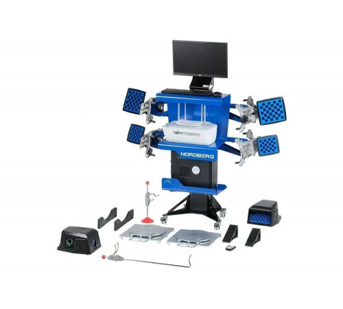 Стенд сход-развал NORDBERG 3D модель для ям и подъемников C803_синий