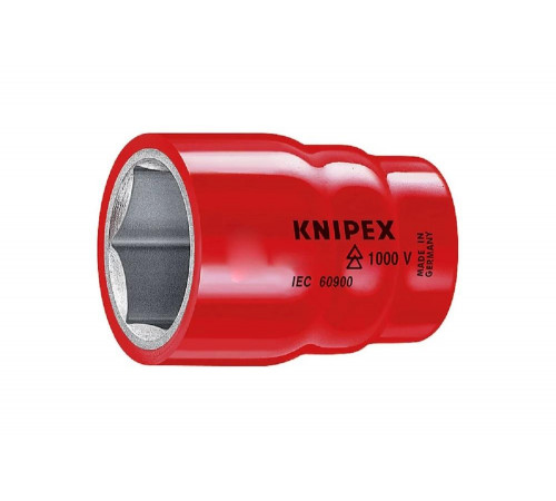 Головка торцевая VDE DR 3/8" шестигранная, 19 мм, диэлектрическая Knipex KN-983719