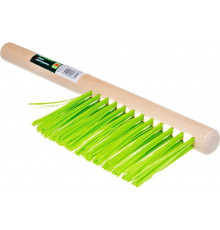 Двухрядная щетка-сметка СИБРТЕХ 280 мм деревянная ручка 84629