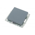 Проходной 1-клавишный выключатель IEK Brite 10а вс10-1-6-брм маренго BR-V12-0-10-K35