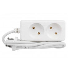 Удлинитель IEK У2, 2 места, 2Р/1.5 метра, 2х0.75мм2, 10А/250В WYP10-06-02-01-N