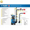 ЗУБР 400 Вт, 135 л/мин, насос погружной дренажный для грязной воды НПГ-Т3-400 Профессионал