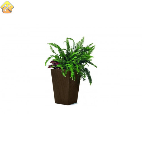 Кашпо Keter Rattan Planter S коричневое