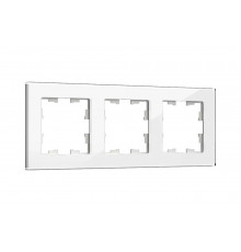 3-местная рамка IEK Brite ру-3-2-брб стекло, белый BR-M32-G-K01