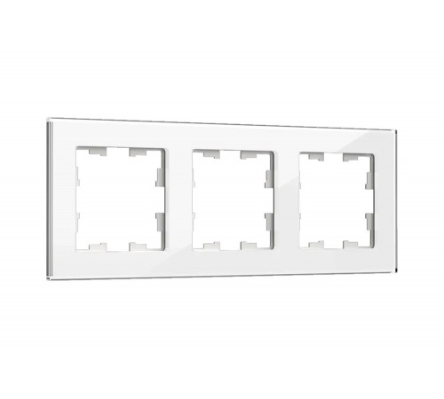 3-местная рамка IEK Brite ру-3-2-брб стекло, белый BR-M32-G-K01
