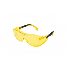 Защитные открытые очки Denzel поликарбонатные, увеличенная желтая линза, регулируемые дужки 89202