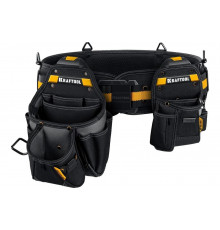 Пояс монтажника KRAFTOOL KBS-3 в комплекте: пояс монтажника, большая сумка, малая сумка 38762