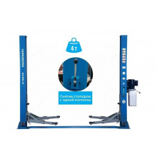 Подъемник NORDBERG 2-стоечный, 4 т, снятие со стопоров с одной колонны, 220 В, синий N4120BM-4B_220