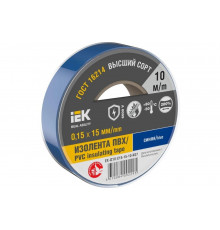Изолента IEK Mixtape 7 0.15x15 мм, синяя, 10 м EX-IZ10-C15-15-10-K07