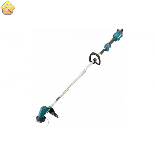 Триммер аккумуляторный Makita LXT BL 18 В, 460 Вт, D-рукоятка, d-30 см, M10xLH, разборвал (BL1830B DC18RC) DUR192LRF