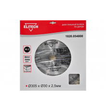 Диск пильный по дереву (305х30 мм; 2.5 мм; 96Z) Elitech 1820.054800