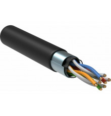 Витая пара IEK ITK F/UTP кат.5E 4х2х24AWG LDPE черный 305м LC3-C5E04-339