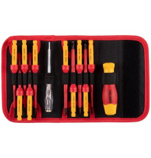 Набор отвертка со сменными диэлектрическими вставками TOLSEN 12 предметов TTV33212