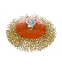 Щетка радиальная с наклоном, волнистая латунированная проволока (125 мм; М14х2 мм) Sturm 5240302