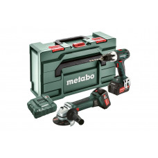 Набор аккумуляторного инструмента Metabo Combo Set 2.4.1 18В: дрель-шуруповерт BS 18 LT + угловая шлифмашина W 18 LTX 125 Quick 685038000