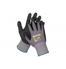 Эластичные перчатки с покрытием из вспененного нитрила KRAFTOOL Expert для точных работ, размер M 11285-M