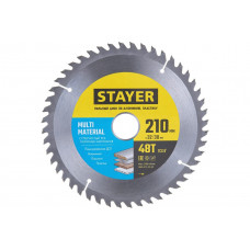 Диск пильный по алюминию STAYER Multi Material 210х32/30 мм, 48Т 3685-210-32-48