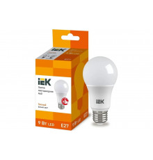 Лампа IEK LED A60, 9вт, 230В, 3000К, E27 LLE-A60-9-230-30-E27