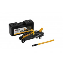 Гидравлический подкатной домкрат Denzel с фиксатором, 2 т, 130-330 мм, в кейсе 51154