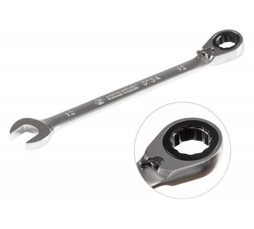 Трещоточный комбинированный ключ с реверсом KING TONY 12 мм  373A12M