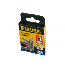 Скобы для степлера KRAFTOOL тип 53 (A /10 /JT21) 10 мм, 1000 шт, калибр 23GA, 31670-10