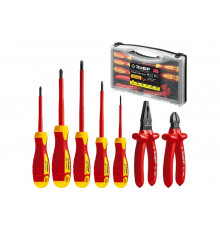 Набор диэлектрического губцевого инструмента ЗУБР Профессионал 7 предм. 2214-H7_z01